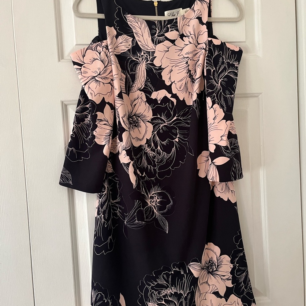 Eliza J Navy and Pink Floral Dress
